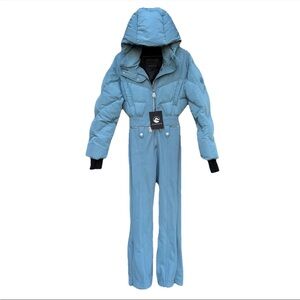 Cordova Ajax Down Waterproof Ski Suit In Storm Blue NWT  $1,490 Size S